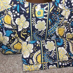 VERA BRADLEY ABBY IN ELLIE BLUE TOTE AND WALLET